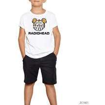 Radiohead Kid Bear Cartoon Beyaz Çocuk Tişört