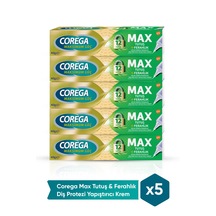 Corega Max Tutuş & Ferahlık Diş Protezi Yapıştırıcı Krem 40g x 5 Adet
