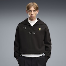 Puma Scuderia Ferrari Little Shield Half-zip Erkek Sweatshirt 63700201 Siyah