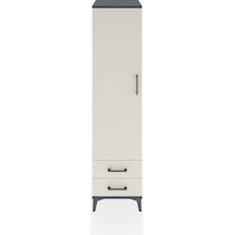 Hyperion Dolap Tek Raflı 2 Çekmeceli Tek Askılı 44x44x182 Antrasit-aytaşı Antrasit