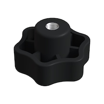 Cateksss Çap: 30 Mm Sıkma M8 Burçlu Polyemid Siyah - 20 Li Paket