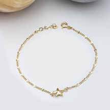 Altın Şimal Yıldızı Bileklik BL0807 Sarı Altın