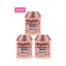 Jenerik 3 Adet Altınbaşak Oya Ve Dantel İpi 20 Gr - Royaleks - No: 426