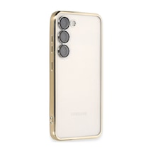Samsung Galaxy Uyumlu , S23 Plus Kılıf Razer Lensli Silikon - Gold
