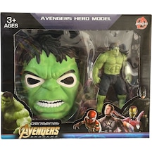 Kids Oyuncak Hulk Işıklı Maske Ve Figür Seti 2156-hm-yeşil