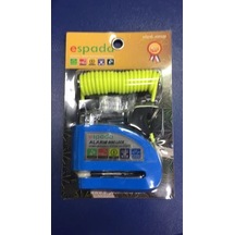 Espada Alarmlı Disk Kilidi Mavi Renk
