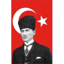 Saten Atatürk Bayrağı 50X75 Cm