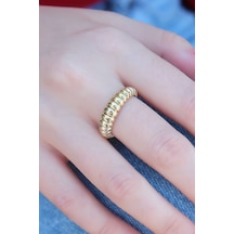 Gold Renk Sarmal Model Kadın Yüzük 5886 Diğer