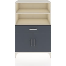 Hyperion Dolap 3 Raflı Tek Çekmeceli 2 Kapaklı 88x44x134 Aytaşı-antrasit Aytası