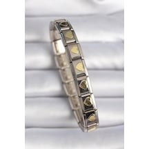 316l Çelik Gümüş Renk Gold Kalp İşleme Nomination Charm Bileklik Eb-53-vice/ 1395 3474 Çok Renkli 48767018