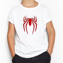 Spiderman Logo Beyaz Çocuk Tişört