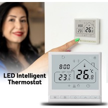 Pazly Wi-fi Akıllı Termostat - 5+2 Programlı Su Isıtma, Beyaz, Kompakt Design