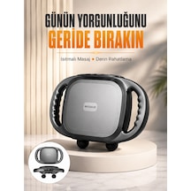 Fonksiyonlu Şarjlı Masaj Aleti 6 Başlık 2000 Mah Ergonomik Gövde Yeni Nesil - Lisinya Gri