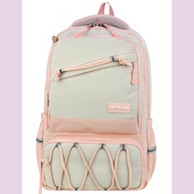 Ortopedik Ultra Lüx Büyük Boy 45 32 25 Cm Su Geçirmez Laptop Bölmeli Sırt Çantası Pembe
