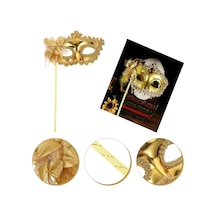 Altın Işıltılı Tutmalı Fotoğraf Çekimi Maskesi 18x29 Cm