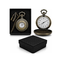 1 Adet Köstekli Saat Özel Kutulu Cep Saati Pocket Watch 4 5 Cm