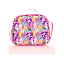 Kaukko Double Stripe Beslenme Çantası Pink K9037 Pembe