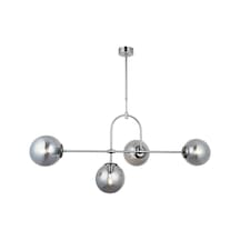 Portual 4'lü Krom Avize Çok Renkli