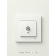 Viko Karre Uydu Prizi Tv-sat Beyaz Çerçeveli
