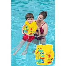 Telvesse 3-6 Yaş Çocuk Yüzme Yeleği Şişme Yüzücü Havuz Yelek Can Yeleği Sarı 41x30 Cm Sarı