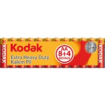 12 Adet Çinko Karbon Shrink Kalem Pil