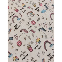 120 X 120 Pazen Örtü Battaniye Unicorn Çok Renkli