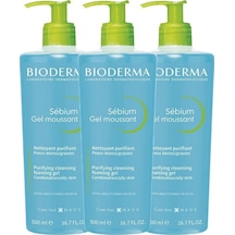 Bioderma Sebium Karma ve Yağlı Ciltler İçin Yüz Yıkama Yıkama Jeli 3 x 500 ML