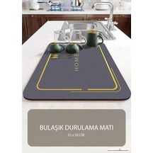1 Adet - 35x50 Bulaşık Matı, Kurulama Matı, Tezgah Üstü Mat, Su Emen Mat, Lavabo Paspası, İthal Mat Diğer