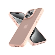 Newface Apple İphone 15 Pro Kılıf Elegant Kapak - Pudra