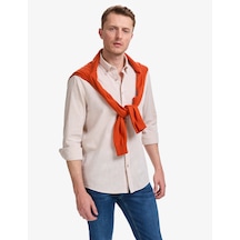 Pierre Cardin Erkek Bej Gömlek Desenli 50325356-vr011