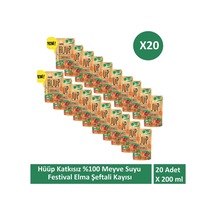 Hüüp Katkısız Karışık Meyve Suyu Elma Şeftali Kayısı X 20 Adet