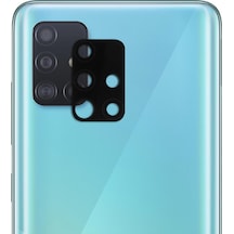 Microsonic Samsung Galaxy Uyumlu A51 Kamera Lens Koruma Camı V2 Siyah