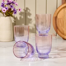 Raklee Elite 4'lü Meşrubat Bardağı - Mor - 320 Ml Renkli