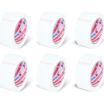 45 Mm X 100 Mt Beyaz Koli Bandı 6 Adet 1