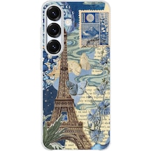 Samsung Galaxy S25 Plus Uyumlu Paris Ve Eyfel Kulesi Baskılı Silikon Kılıf Renkli