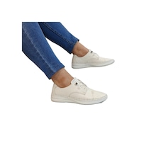 Voyager 9523 Beyaz Hakiki Deri Bayan Ayakkabı Beyaz