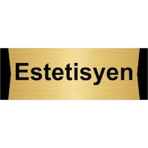 Vestiyer 5x20cm Altın Renk Metal Yönlendirme Levhası