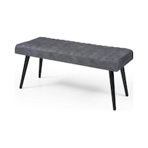 Erezogullari_Mobilya Mutfak Bank Bench Oturma Markiz 110Cm Gri/Antrasit Kumaş