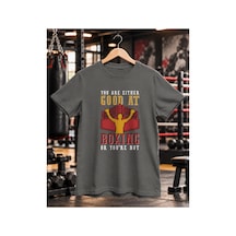 Segungear Goodatboxing Erkek Regular Fit Baskılı Spor Tişört Gri - 933506538 Gri
