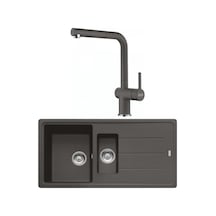 Franke Bfg 651-97 Slate Grey Granit Eviye + Franke Active Plus Doccia 2.0 Slate Grey Spiralli Mutfak Bataryası Seti Antrasit