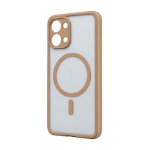 Xiaomi Redmi 15c 5g Loji Magsafe Kapak - Çöl Titanyum Çok Renkli