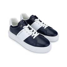 Baldinini Erkek Hakiki Deri Lacivert/beyaz Sneakers & Spor Ayakkabı 509 150860 Erk Ayk Y25 Blue/whıte Mavi - Beyaz