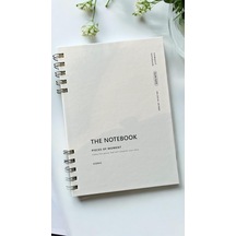 Spiralli 80 Yaprak Çizgisiz A5 Defter, Not Defteri, Okul Defteri, 4 Farklı Renk Seçeneği 01 Light Grey