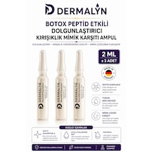 Dermalyn 3 Adet Peptid Etkili Dolgunlaştırıcı Kırışıklık Mimik Karşıtı Ampul Serum Dermaroller Dermapen