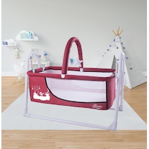 Candy Sepet Beşik Anne Yanı Portatif Beşik Chubby Baby Kırmızı