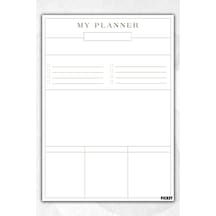 Zamansız Çok Amaçlı Günlük Haftalık Aylık Planlayıcı - A4 Ebat Yapılacaklar - 30 Yaprak - Planner - 2669 Çok Renkli