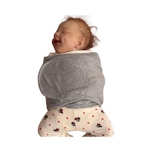 Bebek Kundak Kemer Ayarlanabilir Ergonomik Yenidoğan Yarım Kundak Gri