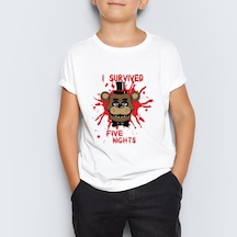 Five Nights At Freddy'S Unisex Çocuk Tişört T-Shirt Mr-01 Çok Renkli