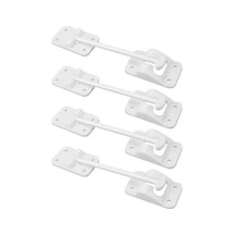 Fastbuy 4 Takım 6 Inç T Tarzı Abs Kapı Mandalı Kilit, Rv Römorku Kapı Tutucu Beyaz