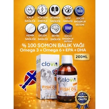 Clovit Kedi Somon Balık Yağı 200 Ml Omega 3 & 6 Epa Dha İçeren Takviye